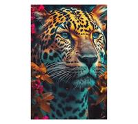 Puzzle pour Adolescents 75x50cm/1000pcs Orange Close Up Jaguar Puzzle Anti-Stress - Analyse Et Logique - Niveau Difficile Et Stimulant 75x50cm/1000pcs