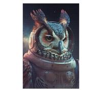 Puzzle pour Adolescents 75x50cm/1000pcs Owl in Space Suit Puzzle pour Adultes, Jeux Familiaux, Difficile, Idéal comme Cadeau pour Toute La Famille 75x50cm/1000pcs