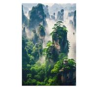Puzzle pour Adolescents 75x50cm/1000pcs Pièces De Puzzle Amazing Temple The Rock Puzzles pour Adultes, Jouet, Décoration Murale, Améliore La Mémoire, Difficile À Compléter 75x50cm/1000pcs