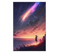 Puzzle pour Adolescents 75x50cm/1000pcs Pièces De Puzzle Anime Twilight Stargazing Puzzles pour Adultes, Jouet, Décoration Murale, Améliore La Mémoire, Difficile À Compléter 75x50cm/1000pcs