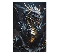 Puzzle pour Adolescents 75x50cm/1000pcs Pièces De Puzzle Dragon Metallic Silver Puzzles pour Adultes, Jouet, Décoration Murale, Améliore La Mémoire, Difficile À Compléter 75x50cm/1000pcs