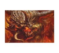 Puzzle pour Adolescents 75x50cm/1000pcs Pièces De Puzzle Fiery Dragon Artwork Puzzles pour Adultes Jeu Manuel Décoration Parfaite Défi À Compléter 75x50cm/1000pcs