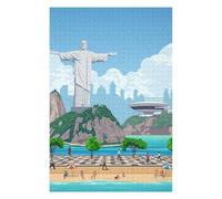 Puzzle pour Adolescents 75x50cm/1000pcs Pièces De Puzzle Rio DeJaneiro Travel Print Puzzles pour Adultes Jeu Manuel Décoration Parfaite Défi À Compléter 75x50cm/1000pcs