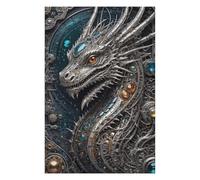 Puzzle pour Adolescents 75x50cm/1000pcs Pièces De Puzzle Steampunk Galactic Dragon Puzzles pour Adultes, Jouet, Décoration Murale, Améliore La Mémoire, Difficile À Compléter 75x50cm/1000pcs