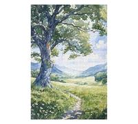 Puzzle pour Adolescents 75x50cm/1000pcs Pièces De Puzzle Verdant Valley Path Puzzles pour Adultes, Jouet, Décoration Murale, Améliore La Mémoire, Difficile À Compléter 75x50cm/1000pcs