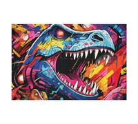 Puzzle pour Adolescents 75x50cm/1000pcs Pièces De Puzzle Vibrant Dinosaur Artwork -1 Puzzles pour Adultes Jeu Manuel Décoration Parfaite Défi À Compléter 75x50cm/1000pcs