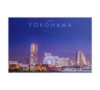 Puzzle pour Adolescents 75x50cm/1000pcs Pièces De Puzzle Yokohama Night Lights Japan's Vibrant Cityscape Puzzles pour Adultes Jeu Manuel Décoration Parfaite Défi À Compléter 75x50cm/1000pcs