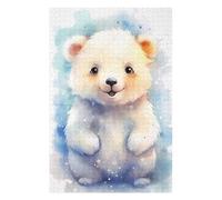 Puzzle pour Adolescents 75x50cm/1000pcs Polar Bear Cute Puzzles pour Adolescents - Décoration Murale - Améliore La Mémoire - Cadeaux De Noël Et d'anniversaire 75x50cm/1000pcs