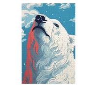 Puzzle pour Adolescents 75x50cm/1000pcs Polar Bear Sky Artwork Puzzles pour Adultes Jeux Relaxants Difficulté Difficile Cadeaux Uniques d'anniversaire Et De Noël 75x50cm/1000pcs