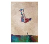 Puzzle pour Adolescents 75x50cm/1000pcs Pole Vault Watercolor Art Puzzle pour Adultes Jeux Amusants Découpe De Précision Cadeaux Uniques d'anniversaire Et De Noël 75x50cm/1000pcs