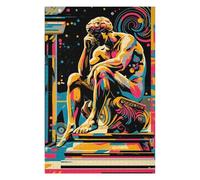Puzzle pour Adolescents 75x50cm/1000pcs Pop Art Vision of The Thinker Puzzles pour Adolescents, Jouets Anti-Stress, Cadeaux pour Femmes, Interaction Parent-Enfant 75x50cm/1000pcs