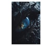 Puzzle pour Adolescents 75x50cm/1000pcs Predator Dragons Blue Eye Jeu De Réflexion pour Adultes, Amusant Et Humoristique, pour Stimuler Votre Cerveau 75x50cm/1000pcs