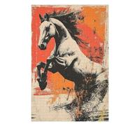 Puzzle pour Adolescents 75x50cm/1000pcs Rearing Horse Abstract Art Puzzle pour Adultes, Jouet, Décoration Murale, Défi Difficile, Activités Amusantes À La Maison 75x50cm/1000pcs