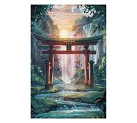 Puzzle pour Adolescents 75x50cm/1000pcs Red Torii Gate Forest Puzzles pour Adolescents Jeux Relaxants Course De Vitesse Manuelle Difficile Et Stimulant 75x50cm/1000pcs