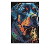 Puzzle pour Adolescents 75x50cm/1000pcs Rottweiler Style 2 Puzzle pour Adultes, Jouet, Décoration Murale, Défi Difficile, Activités Amusantes À La Maison 75x50cm/1000pcs