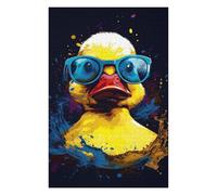 Puzzle pour Adolescents 75x50cm/1000pcs Rubber Duck with Sunglasse Puzzle pour Adultes Jeu Manuel Défi Difficile Jeu Stimulant Cadeaux 75x50cm/1000pcs