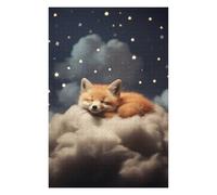 Puzzle pour Adolescents 75x50cm/1000pcs Sleeping Red Fox Puzzle pour Adultes - Jouets À Monter Soi-même - Défi Difficile - Cadeaux De Noël Et d'anniversaire 75x50cm/1000pcs