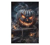 Puzzle pour Adolescents 75x50cm/1000pcs Spooky Halloween Pumpkin Puzzle pour Adultes, Jouet, Décoration Murale, Défi Difficile, Activités Amusantes À La Maison 75x50cm/1000pcs