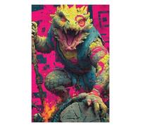 Puzzle pour Adolescents 75x50cm/1000pcs Urban Scale - The Neon Reptile’s Fury Puzzles pour Adolescents, Jouets Anti-Stress, Cadeaux pour Femmes, Interaction Parent-Enfant 75x50cm/1000pcs