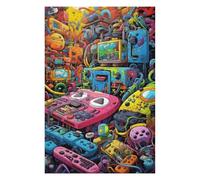 Puzzle pour Adolescents 75x50cm/1000pcs Vibrant Retro Gaming Devices -2 Jeu De Puzzle pour Adultes - Casse-tête - Décoration Parfaite - Interaction Parent-Enfant 75x50cm/1000pcs