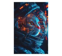 Puzzle pour Adolescents 75x50cm/1000pcs Visionary Cat Astronaut Puzzle pour Adultes - Jouets À Monter Soi-même - Défi Difficile - Cadeaux De Noël Et d'anniversaire 75x50cm/1000pcs