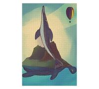 Puzzle pour Adolescents 75x50cm/1000pcs Whale, Turtle, and Island Jeu De Puzzle Pratique : Analyse Et Logique, Cadeaux De Noël Et d'anniversaire 75x50cm/1000pcs