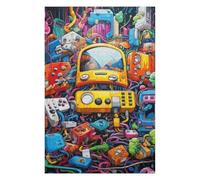 Puzzle pour Adolescents 75x50cm/1000pcs Whimsical Machine Chaos Puzzle Adulte Anti-Stress, Décoration Murale, Idéal comme Cadeau pour Toute La Famille 75x50cm/1000pcs
