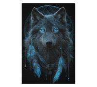 Puzzle pour Adolescents 75x50cm/1000pcs Wolf Dreamcatcher Art Print-1 Puzzle À Monter Soi-même - Jouets pour Améliorer La Mémoire - Cadeaux Uniques pour Un Anniversaire Ou Noël 75x50cm/1000pcs