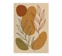 Puzzle pour Adolescents Abstract Floral Art with Earth Tones Puzzle, Jouet, Décoration Murale, Analyse Et Logique, Activités Ludiques À La Maison, 38x26cm/1000pcs
