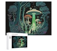 Puzzle pour Adolescents Alien Encounter in A Fantasy Forest Puzzle Adulte Anti-Stress, Cadeau d'anniversaire, Cadeaux, 500 PCS