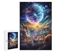 Puzzle pour Adolescents Animals in Space A Cosmic Gathering Puzzle Adulte Anti-Stress, Cadeau d'anniversaire, Cadeaux, 1000 PCS