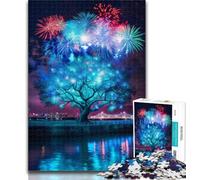 Puzzle pour Adolescents, Arbre de feu d'artifice coloré, 1000 pièces, pour Adultes, Jeu Stimulant et Jeu en Famille, Cadeaux du Père Noël Secret, 26x38cm