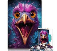 Puzzle pour Adolescents, Art Animalier, Autruche, 1 000 pièces, pour Adultes et Adolescents, pour renforcer l'amour Entre Couples, à partir de 14 Ans, 50x75cm