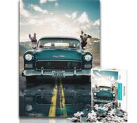 Puzzle pour Adolescents Balade en Chien 1 000 pièces pour Adolescents et Adultes Anti-Stress défi Difficile renforce l'amour Entre Couples (50x75cm)