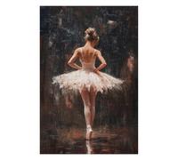 Puzzle pour Adolescents Ballet Dancer in Spotlight Red Curtain Call Ballet’s Final Bow Puzzle, Jouet, Décoration Murale, Analyse Et Logique, Activités Ludiques À La Maison, 75x50cm/1000pcs