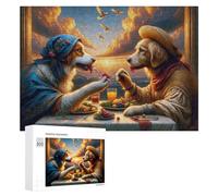 Puzzle pour Adolescents Canine Dinner A Royal Feast Puzzle Adulte Anti-Stress, Cadeau d'anniversaire, Cadeaux, 300 PCS