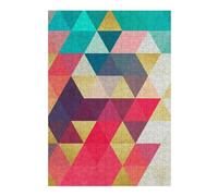 Puzzle pour Adolescents Colored Triangles 04 Puzzle, Jouet, Décoration Murale, Analyse Et Logique, Activités Ludiques À La Maison, 38x26cm/1000pcs