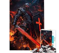 Puzzle pour Adolescents de 1000 pièces Affiche du Commandant Chevalier croisé Jeu éducatif Familial Stimulant à compléter pour Les 14 Ans et Plus (38x26cm)