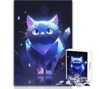 Puzzle pour Adolescents de 1000 pièces, Chat Mystique, Jeu éducatif Familial, Niveau de difficulté élevé, Cadeau d'anniversaire, Dimensions:50x75cm