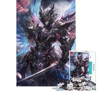 Puzzle pour Adolescents de 1000 pièces Chevalier Noir ailé Un Jeu Amusant à Faire soi-même pour Toute la Famille (38x52cm) Idéal pour stimuler Le Cerveau et s’Amuser en Famille À partir de 14 Ans