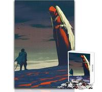 Puzzle pour Adolescents de 1000 pièces : Confrontation Entre Un Chevalier et Un Ange Jeu au Design soigné, idéal comme Cadeau d'anniversaire Dimensions : 50x75cm