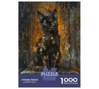 Puzzle pour adolescents de 1000 pièces en forme de chat en écaille de tortue bossy pour adolescents - Jeu familial - Améliorer la mémoire - Cadeaux de Noël et d'anniversaire - 38 x 26 cm - 1000 pièces