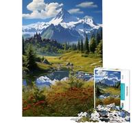 Puzzle pour Adolescents de 1000 pièces Forteresse cachée et pittoresque Jeu Familial Difficile et Stimulant décoration Murale pour Les 14 Ans et Plus (38x26cm)