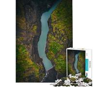 Puzzle pour Adolescents de 1000 pièces Grand Puzzle Vert éphémère représentant Un lac Jeu de réflexion pour Adultes pour Les Femmes et Toute la Famille (Dimensions 38x26cm)