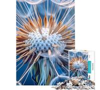 Puzzle pour Adolescents de 1000 pièces Gros Plan d'une tête de Pissenlit Jeu Manuel pour Adultes Défi Difficile Idéal comme Cadeau pour Toute la Famille (Dimensions 38x26cm)