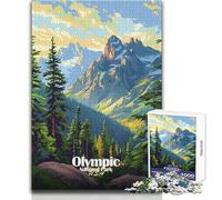 Puzzle pour Adolescents de 1000 pièces, Illustration du Parc National Olympique, Jeu au Design Magnifique, véritable œuvre d'art Anti-Stress, Dimensions:50x75cm