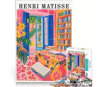 Puzzle pour Adolescents de 1000 pièces inspiré d'une Peinture d'intérieur d'Henri Matisse Jeu de détente Interaction Parent-Enfant défi Unique 50x75cm