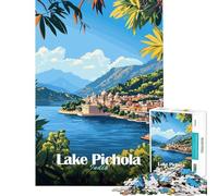 Puzzle pour Adolescents de 1000 pièces Lac Pichola Inde Jeu Manuel Cadeau d'anniversaire idéal pour Toute la Famille (Dimensions 38x26cm)