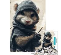 Puzzle pour Adolescents de 1000 pièces Monsieur Rat Jeu éducatif et Stimulant pour Toute la Famille à partir de 14 Ans (38x26cm)