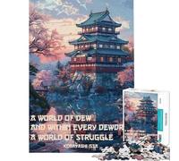 Puzzle pour Adolescents de 1000 pièces Motif château haïku Japonais Puzzle d'assemblage pour Adultes et familles idéal comme Cadeau pour Toute la Famille (Taille 50x75cm)